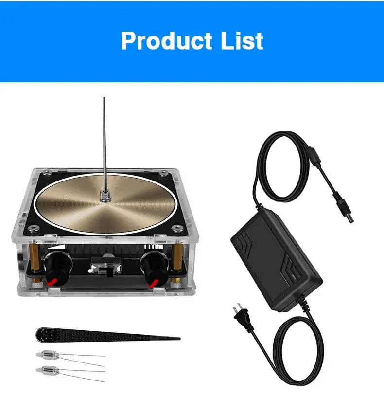 Tesla Coil Musical Speaker Artificial Lightning Bluetooth Music Tesla Coil Arc Plasma Wireless Transmission Experiment Model GreatEagleInc