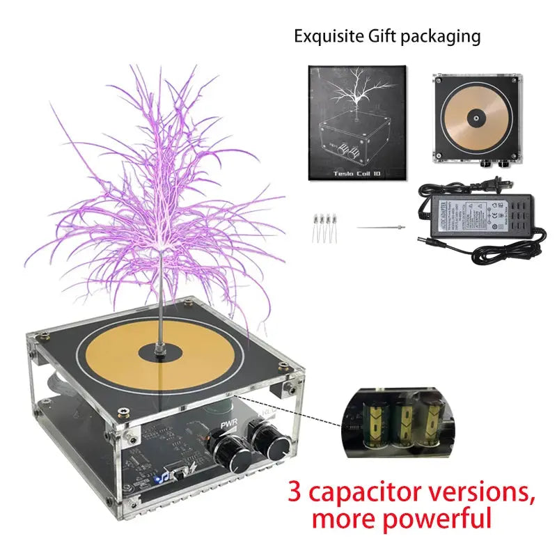 Tesla Coil Musical Speaker Artificial Lightning Bluetooth Music Tesla Coil Arc Plasma Wireless Transmission Experiment Model GreatEagleInc