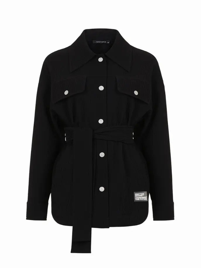 Textured Oversized Jacket Nocturne