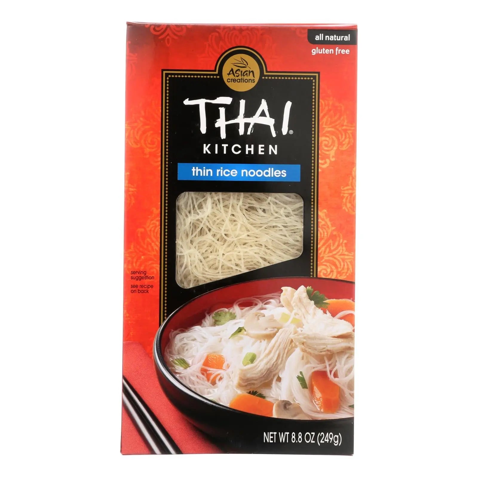 Thai Kitchen Thin Rice Noodles - Case Of 12 - 8.8 Oz. Thai Kitchen