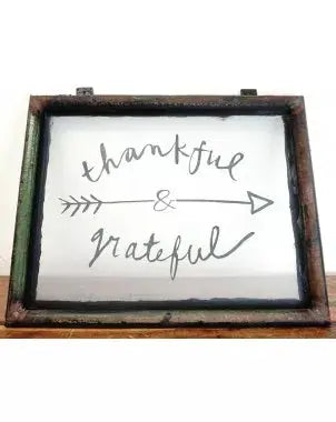 Thankful Grateful Screen Print Art Vintage Addiction
