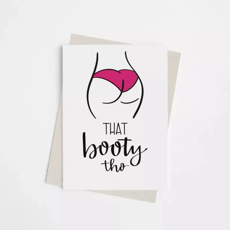 That Booty Tho - Greeting Card Black Cat Bazaar