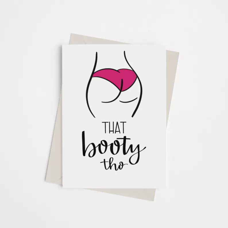 That Booty Tho - Greeting Card Black Cat Bazaar