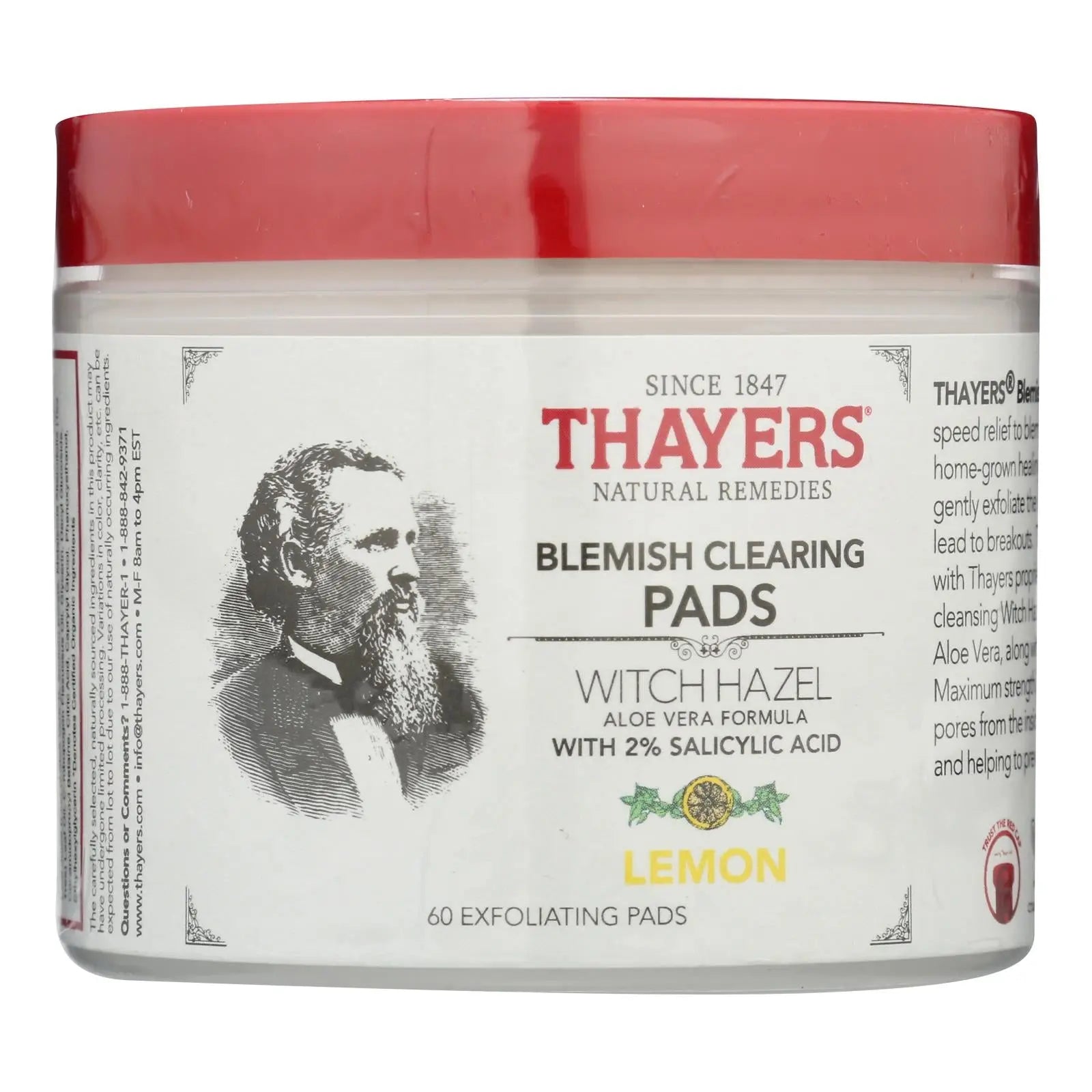 Thayers - Pads Blemish Clearing - Ea Of 1-60 Ct Thayers Natural Remedies