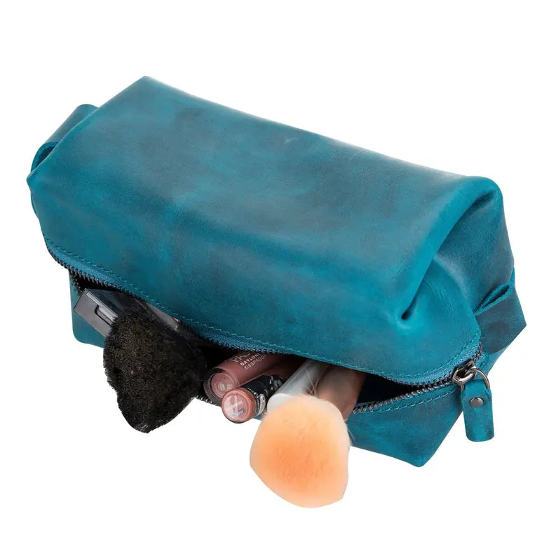 Thayne Cow Leather Makeup Bag for Women Toronata