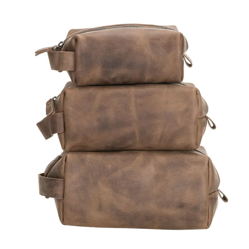 Thayne Cow Leather Makeup Bag for Women Toronata