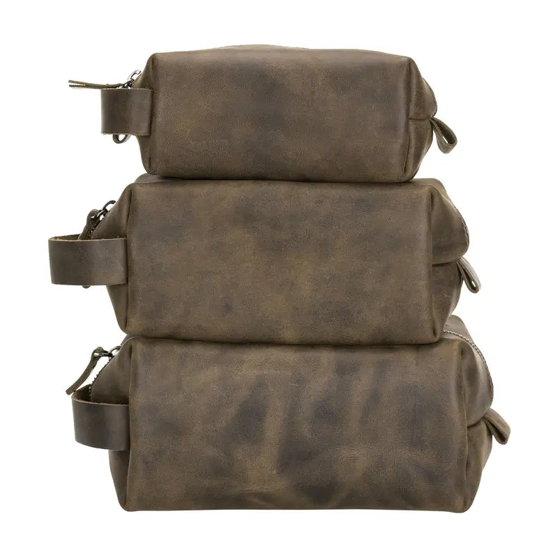 Thayne Cow Leather Makeup Bag for Women Toronata