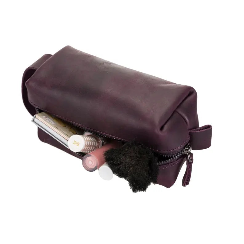 Thayne Cow Leather Makeup Bag for Women Toronata