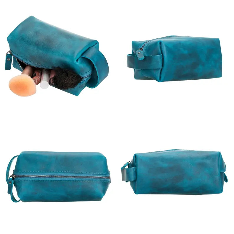 Thayne Cow Leather Makeup Bag for Women Toronata