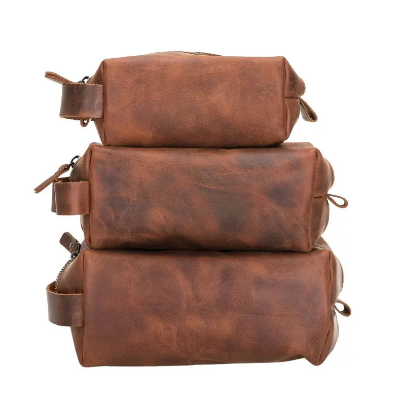 Thayne Cow Leather Makeup Bag for Women Toronata