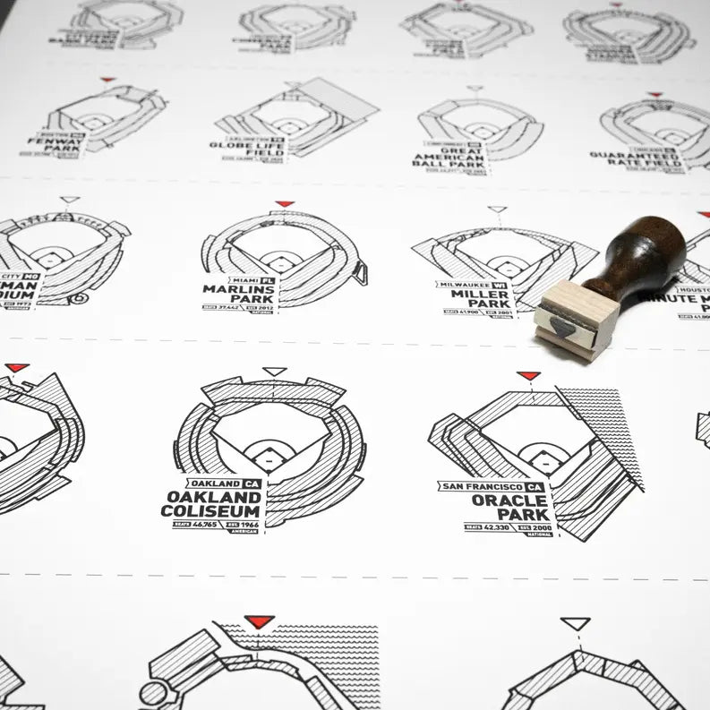 The Baseball Stadium Register Print The 14er Project