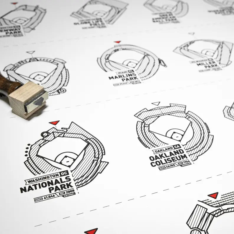 The Baseball Stadium Register Print The 14er Project