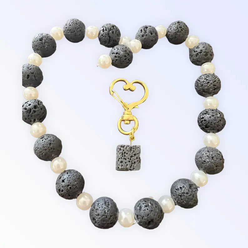 The Black Volcanic Diffuser Collar Charm Bark Fifth Avenue