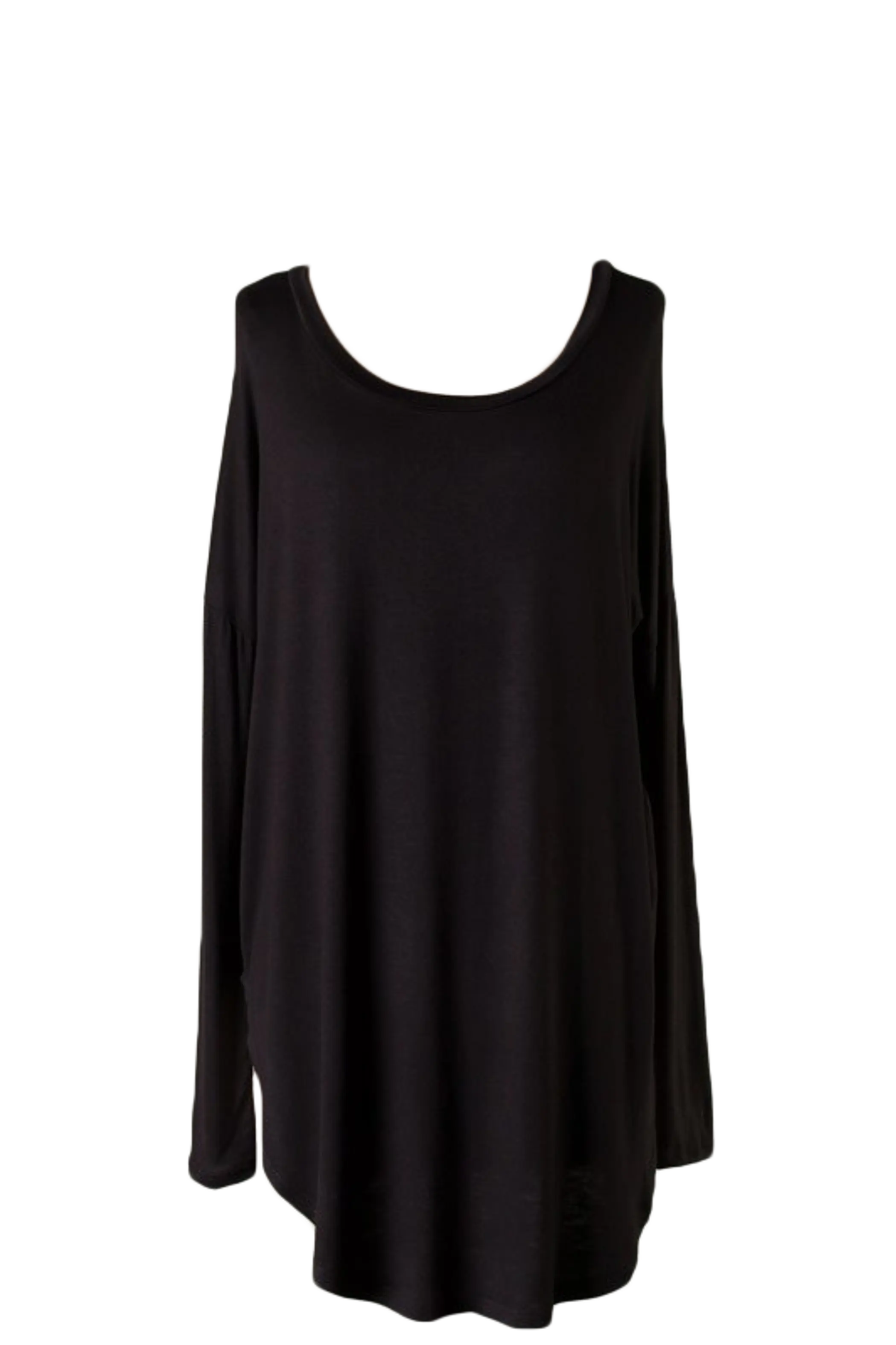 The Boyfriend Long Sleeves Top Black SurelyMine