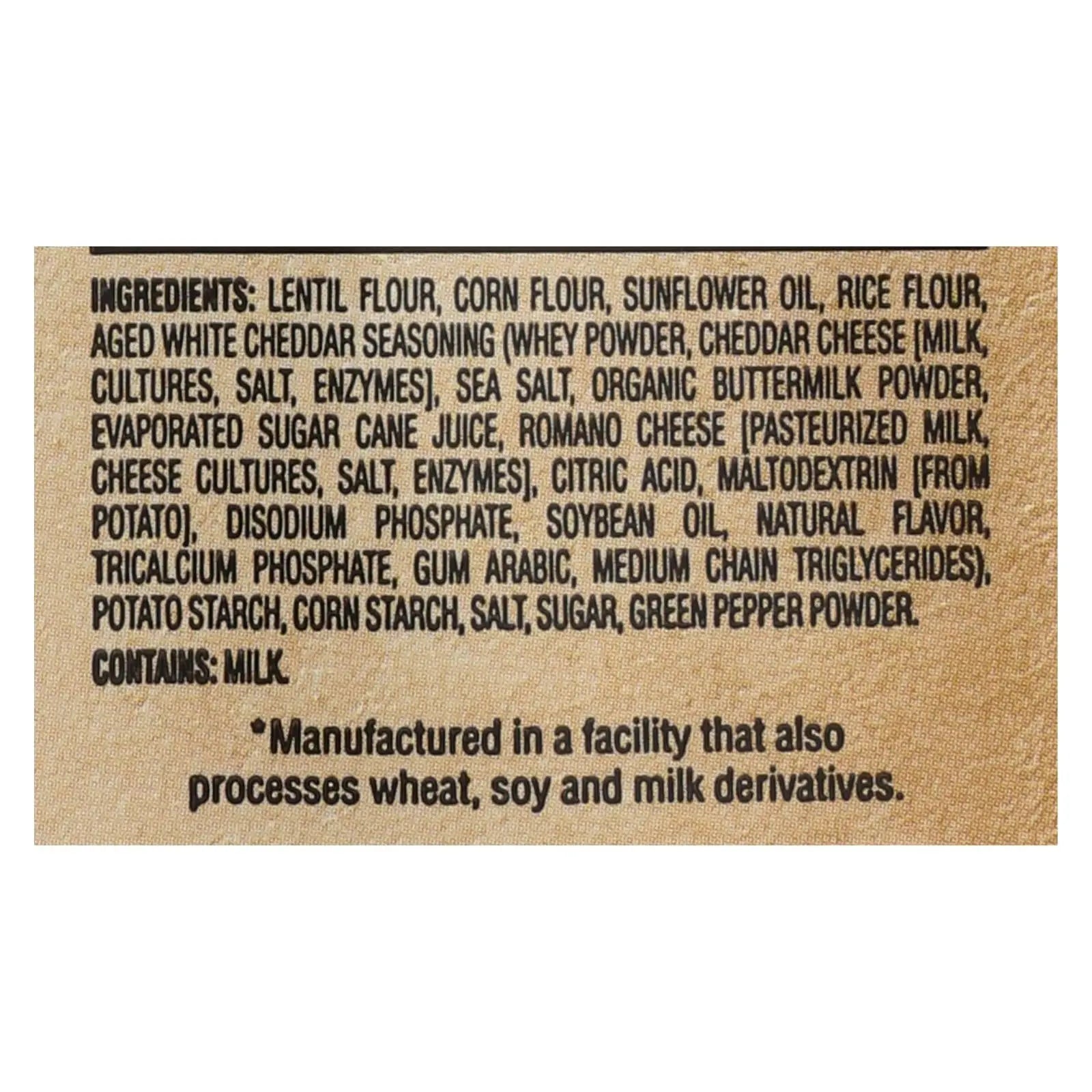 The Daily Crave - Lentil Chip Aged Wht Chd - Case Of 8 - 4.25 Oz The Daily Crave