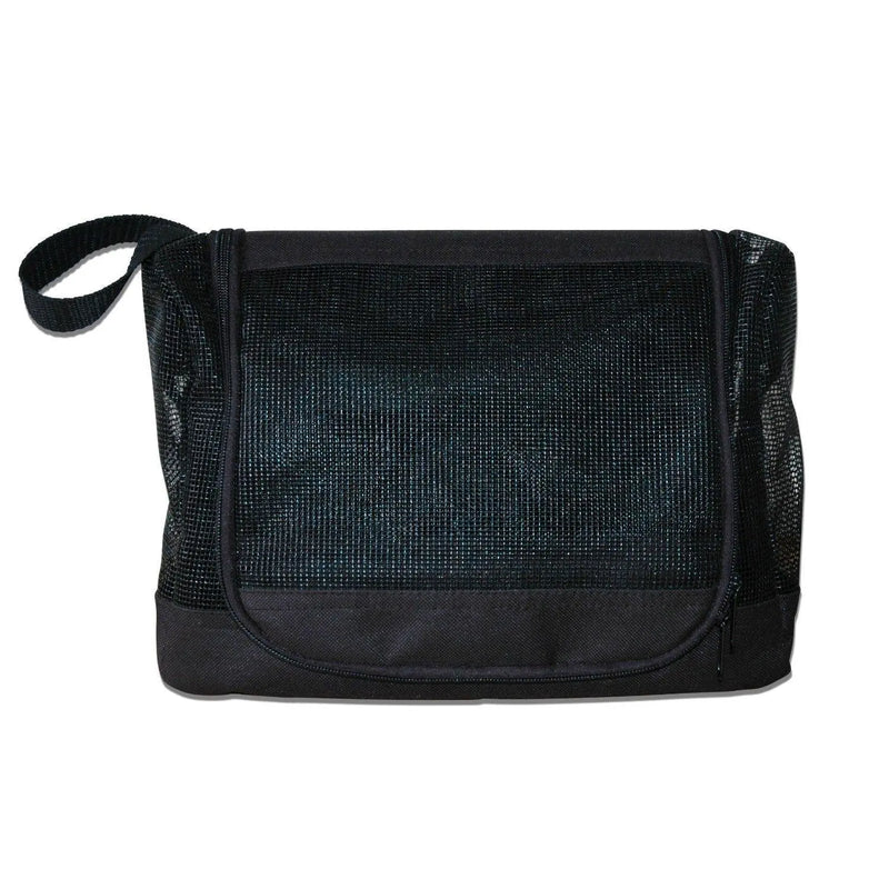 The Fine Living Co. Portable Hanging Shower Caddy Organizer Bag Quick Dry Mesh Shower Caddy Tote Bag Pouch with Metal Hook for Bathroom College Dorm Camp Gym Camping Toiletry Bath (12”x3”x8”) The Fine Living Company