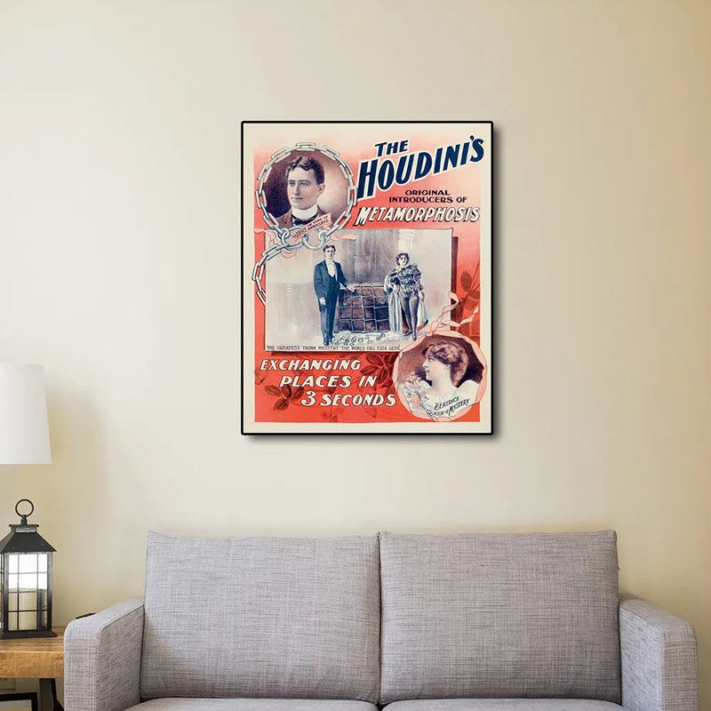 The Houdini's Metamorphosis Vintage Magic Unframed Print Wall Art - GreatEagleInc