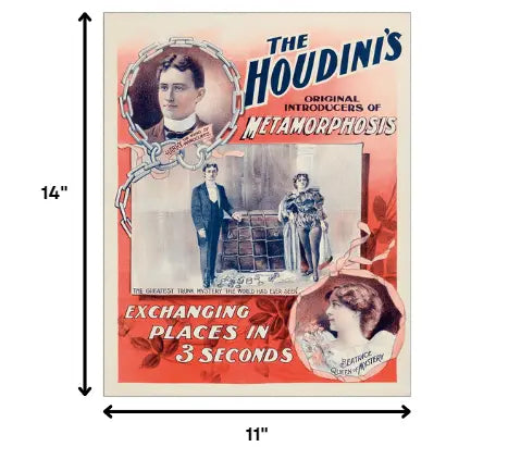 The Houdini's Metamorphosis Vintage Magic Unframed Print Wall Art - GreatEagleInc