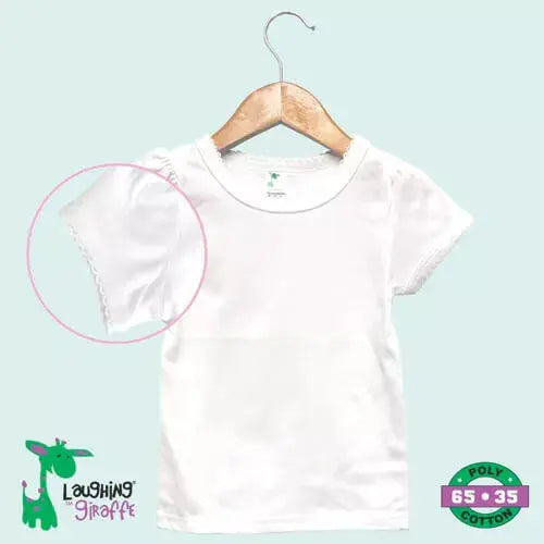 The Laughing Giraffe Baby Girls Scallop Trim T-Shirt Kids Blanks