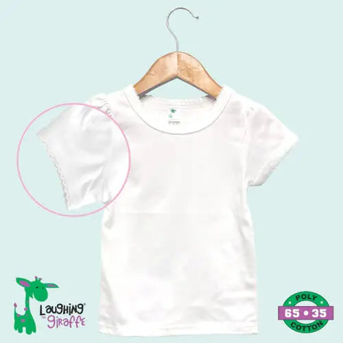 The Laughing Giraffe Baby Girls Scallop Trim T-Shirt Kids Blanks