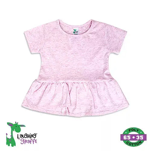 The Laughing Giraffe Baby Girls Short Sleeve Peplum Baby Top Kids Blanks