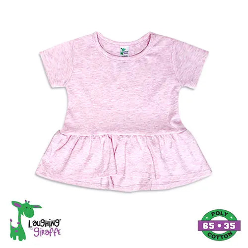 The Laughing Giraffe Baby Girls Short Sleeve Peplum Baby Top Kids Blanks