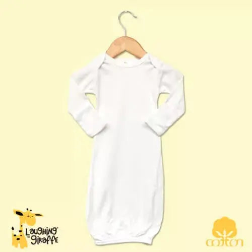 The Laughing Giraffe Baby Gown With Mittens Kids Blanks