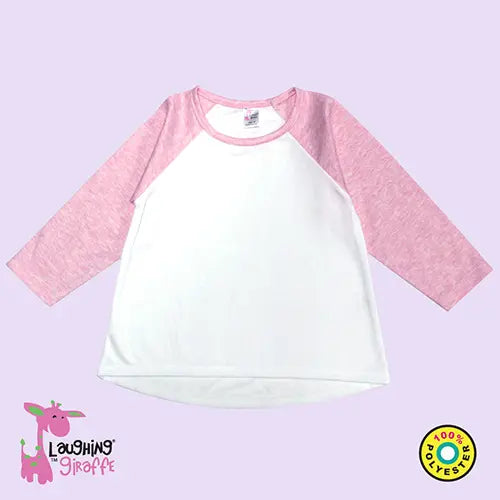 The Laughing Giraffe Toddler Long Sleeve Raglan High-Low Top Kids Blanks