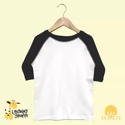 The Laughing Giraffe Toddler Raglan T-Shirt Kids Blanks