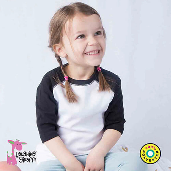 The Laughing Giraffe Toddler Raglan T-Shirt Kids Blanks