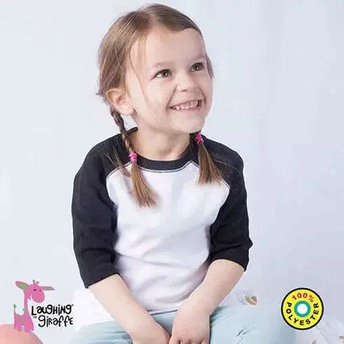 The Laughing Giraffe Toddler Raglan T-Shirt Kids Blanks