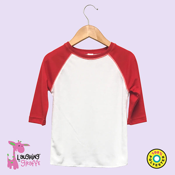 The Laughing Giraffe Toddler Raglan T-Shirt Kids Blanks