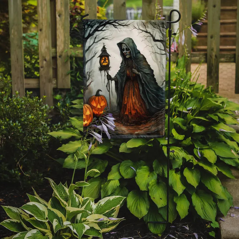 The Weeping Woman Spooky Halloween Garden Flag Caroline's Treasures