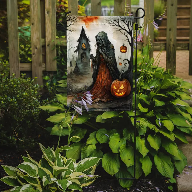 The Weeping Woman Spooky Halloween Garden Flag Caroline's Treasures