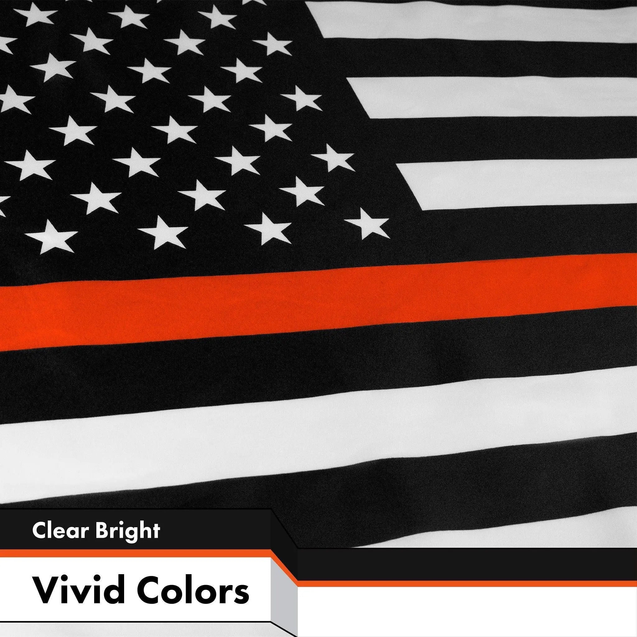 Thin Orange Line American Flag 3x5 Ft 3-Pack Printed 150D Polyester By G128 G128