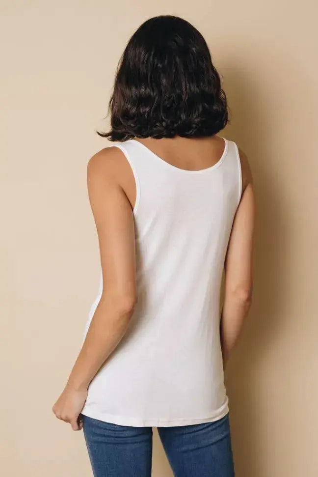 Think About It Button Tank Stay Warm in Style