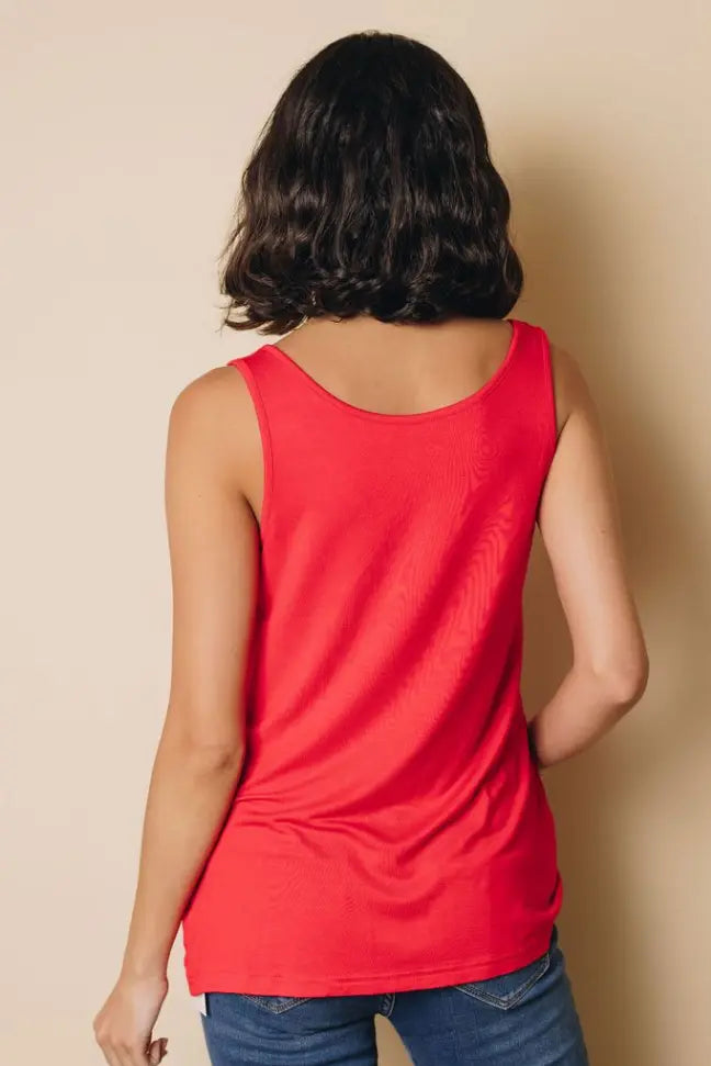 Think About It Button Tank Stay Warm in Style