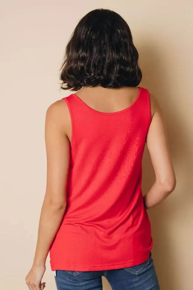 Think About It Button Tank Stay Warm in Style