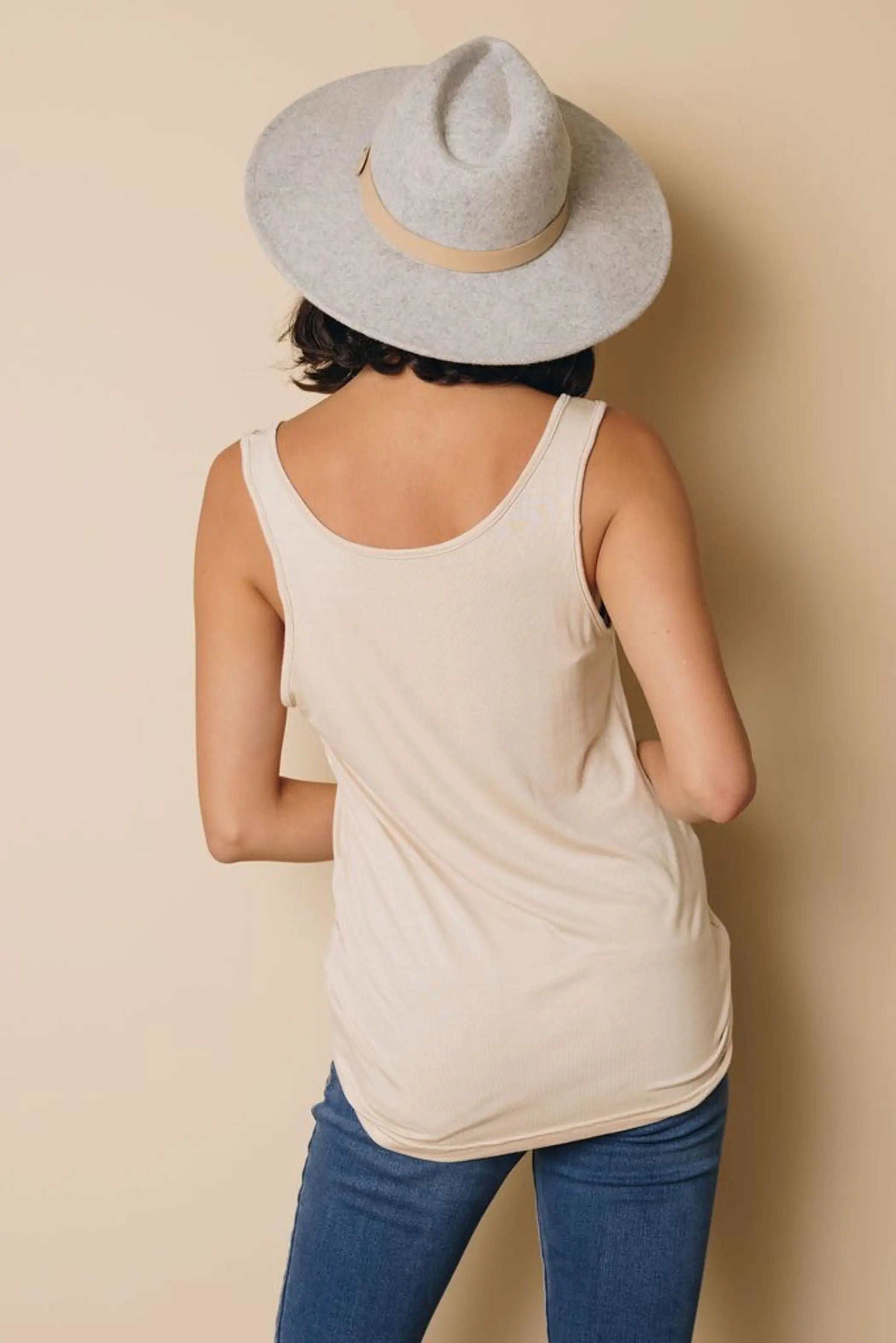 Think About It Button Tank Stay Warm in Style