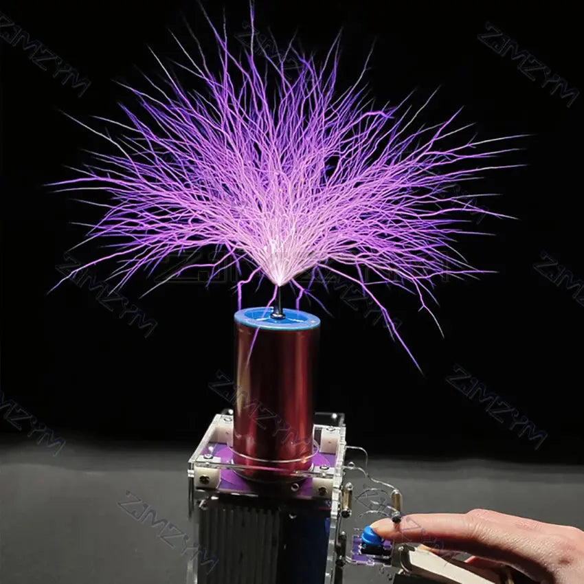 Third Generation Plus 80W 6A Tesla-Coil Gun Portable Handheld Tesla-Coil High Voltage Generator Artificial Lightning Tesla-Coil GreatEagleInc