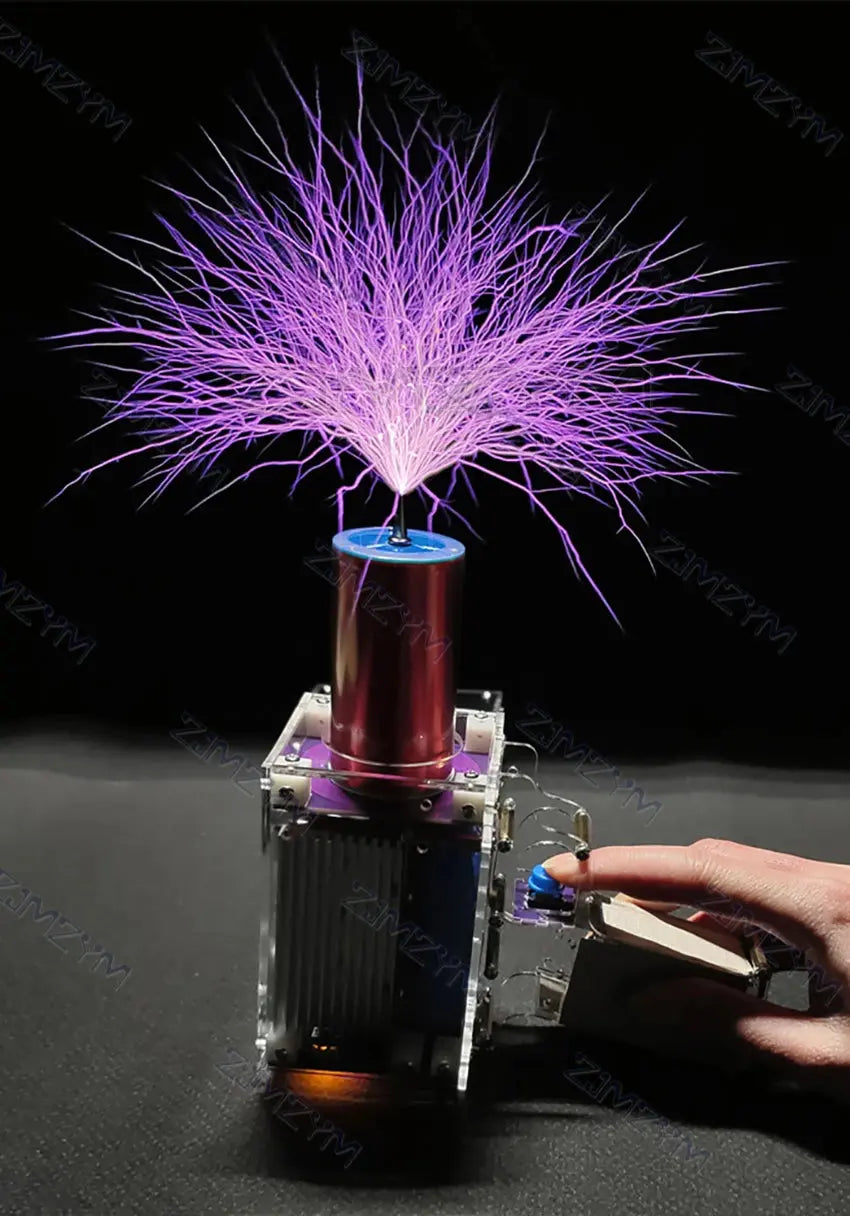 Third Generation Plus 80W 6A Tesla-Coil Gun Portable Handheld Tesla-Coil High Voltage Generator Artificial Lightning Tesla-Coil GreatEagleInc