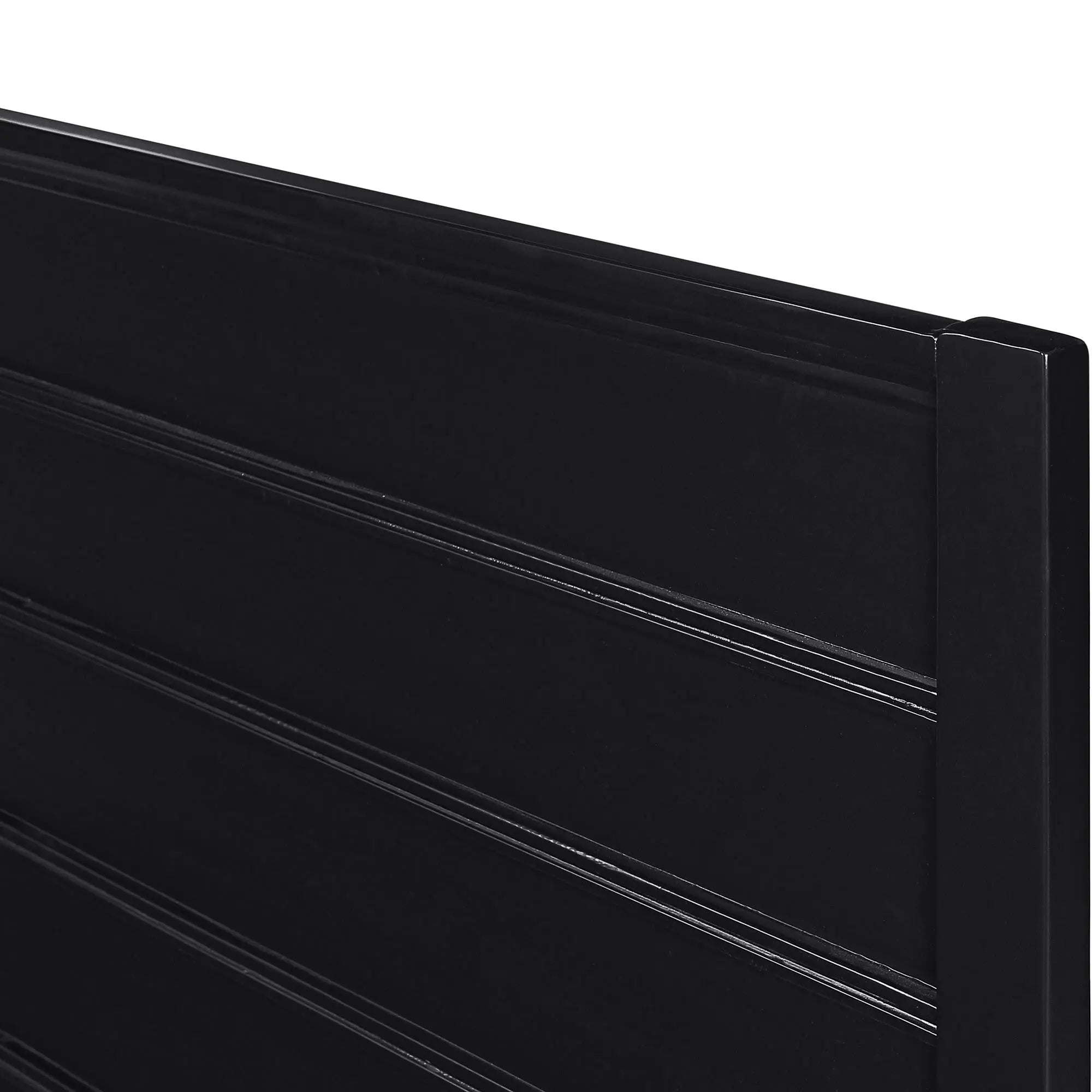 Three Piece Black Solid Wood Bedroom Set Homeroots Bed & Bath