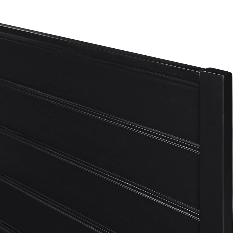 Three Piece Black Solid Wood Bedroom Set Homeroots Bed & Bath