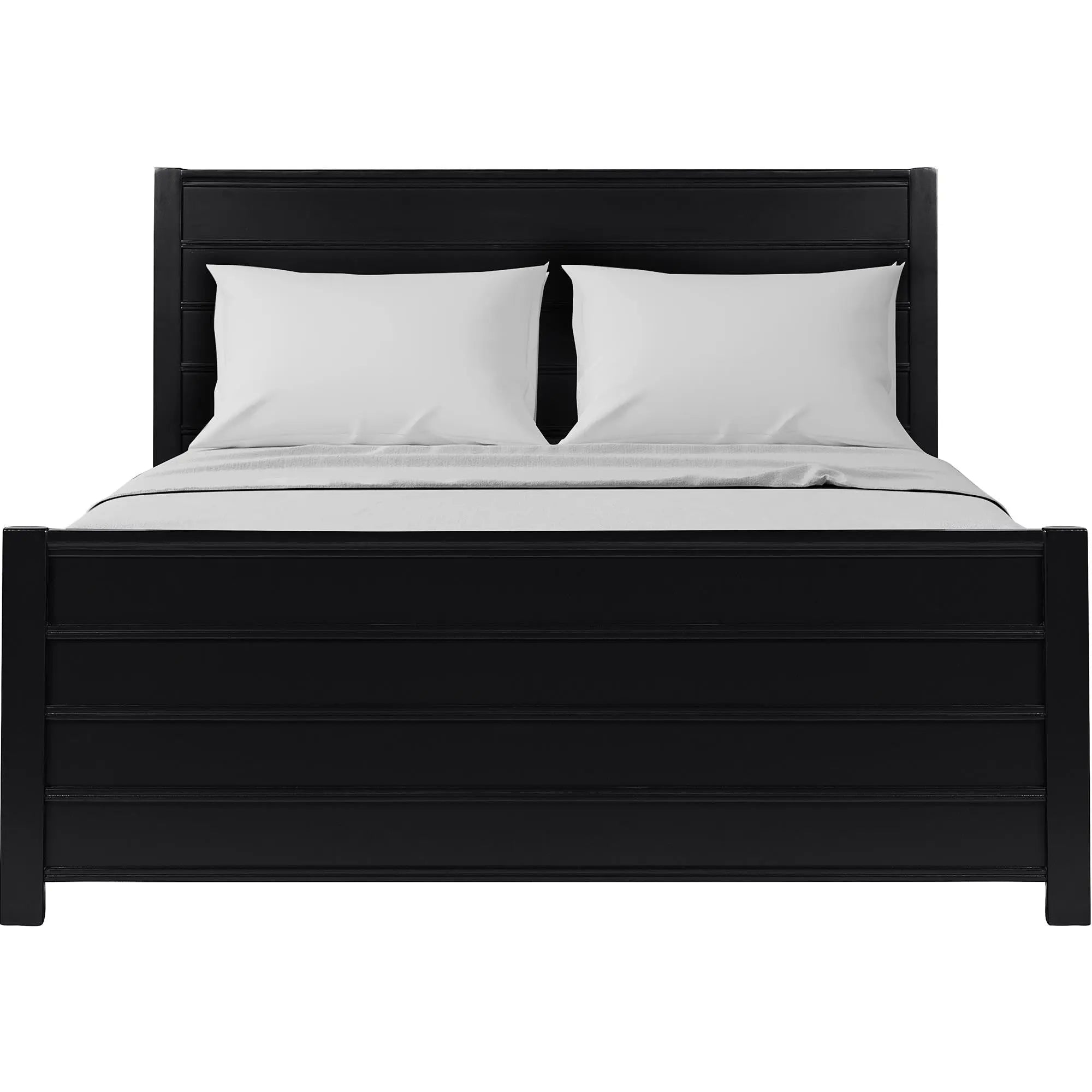 Three Piece Black Solid Wood Bedroom Set Homeroots Bed & Bath