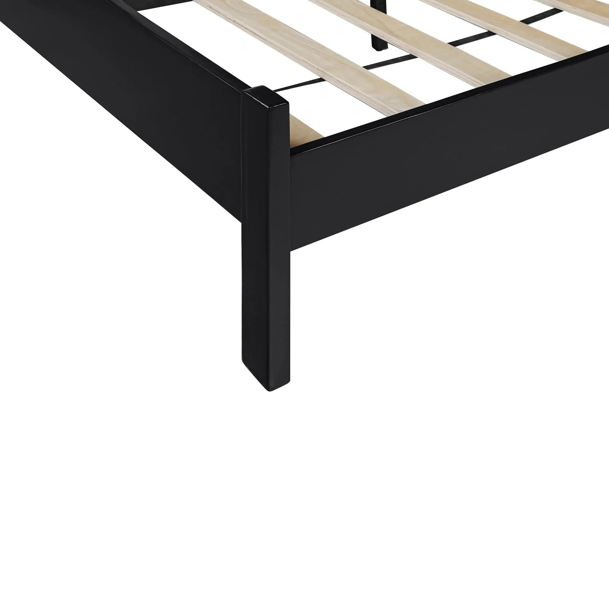 Three Piece Black Solid Wood Bedroom Set Homeroots Bed & Bath