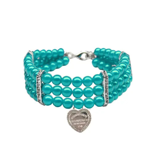 Three-Row Pearl Sniffany Dog Necklace Bark Fifth Avenue