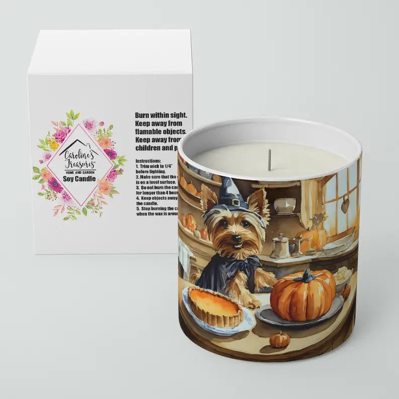 Tibetan Mastiff Fall Kitchen Pumpkins Decorative Soy Candle Caroline's Treasures