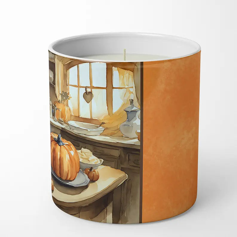 Tibetan Mastiff Fall Kitchen Pumpkins Decorative Soy Candle Caroline's Treasures