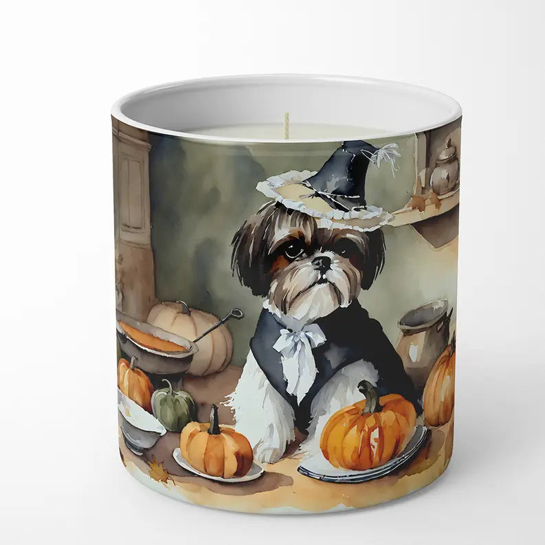 Tibetan Mastiff Fall Kitchen Pumpkins Decorative Soy Candle Caroline's Treasures