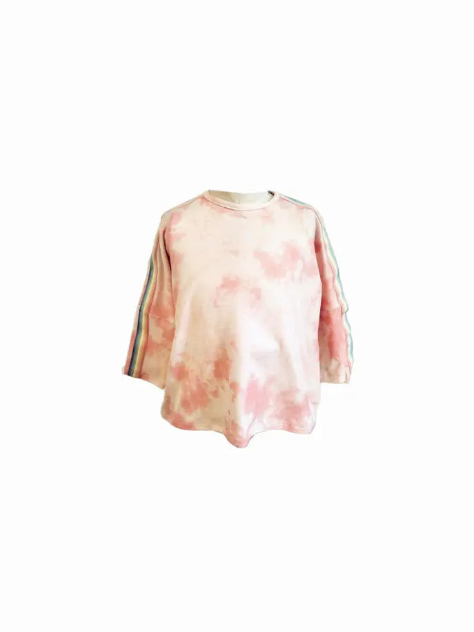 Tie Dye Boxy Top ft Rainbow Tape Little Mass